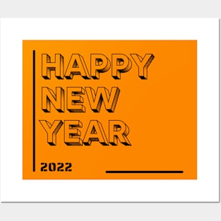 Year 2022 Happy New Year a Great Design T-Shirt Posters and Art